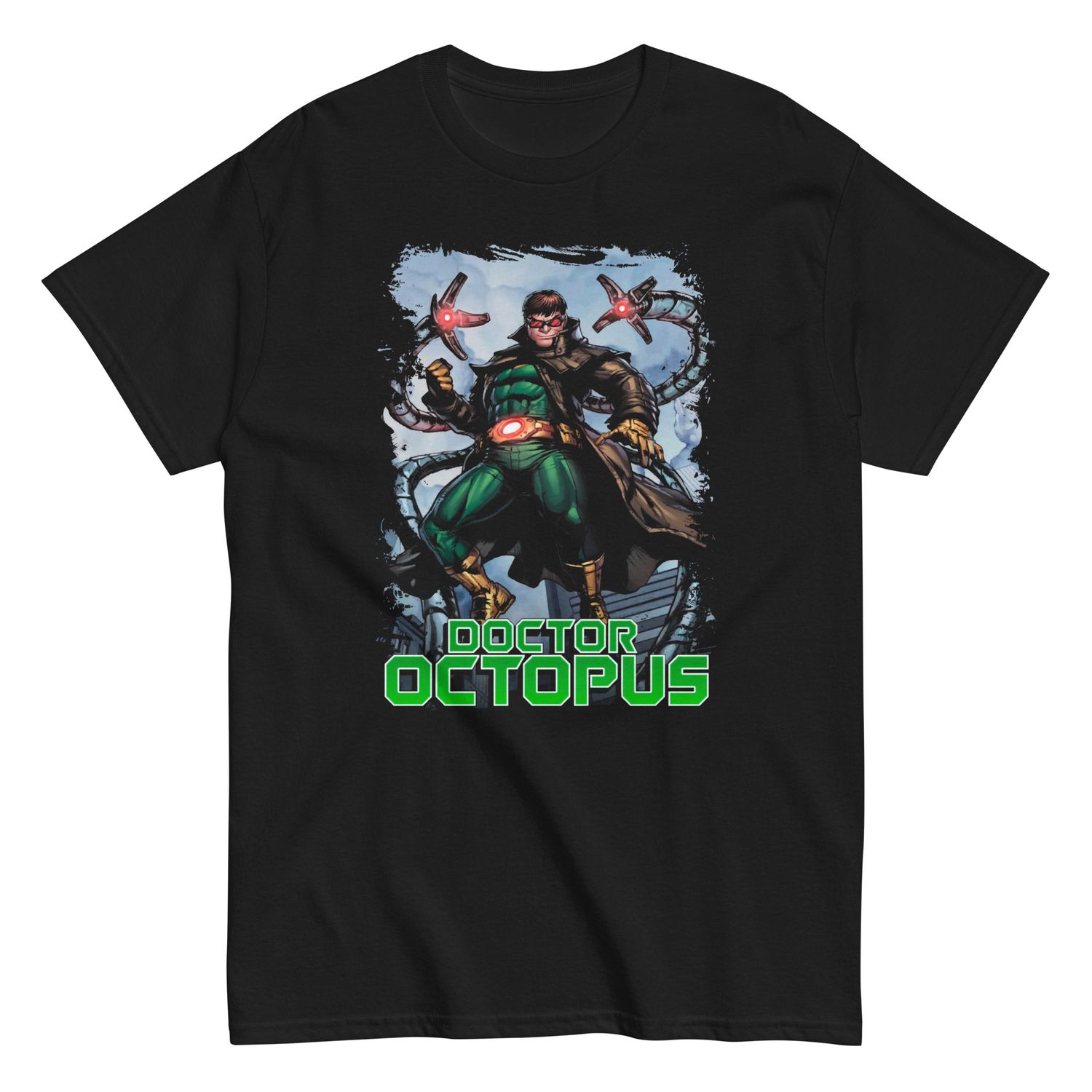 Doctor Octopus Animated Mens T Shirt Black Retro Pop Classics