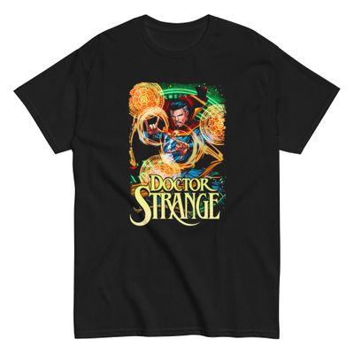 Doctor Strange Animated Mens T Shirt Black Retro Pop Classics