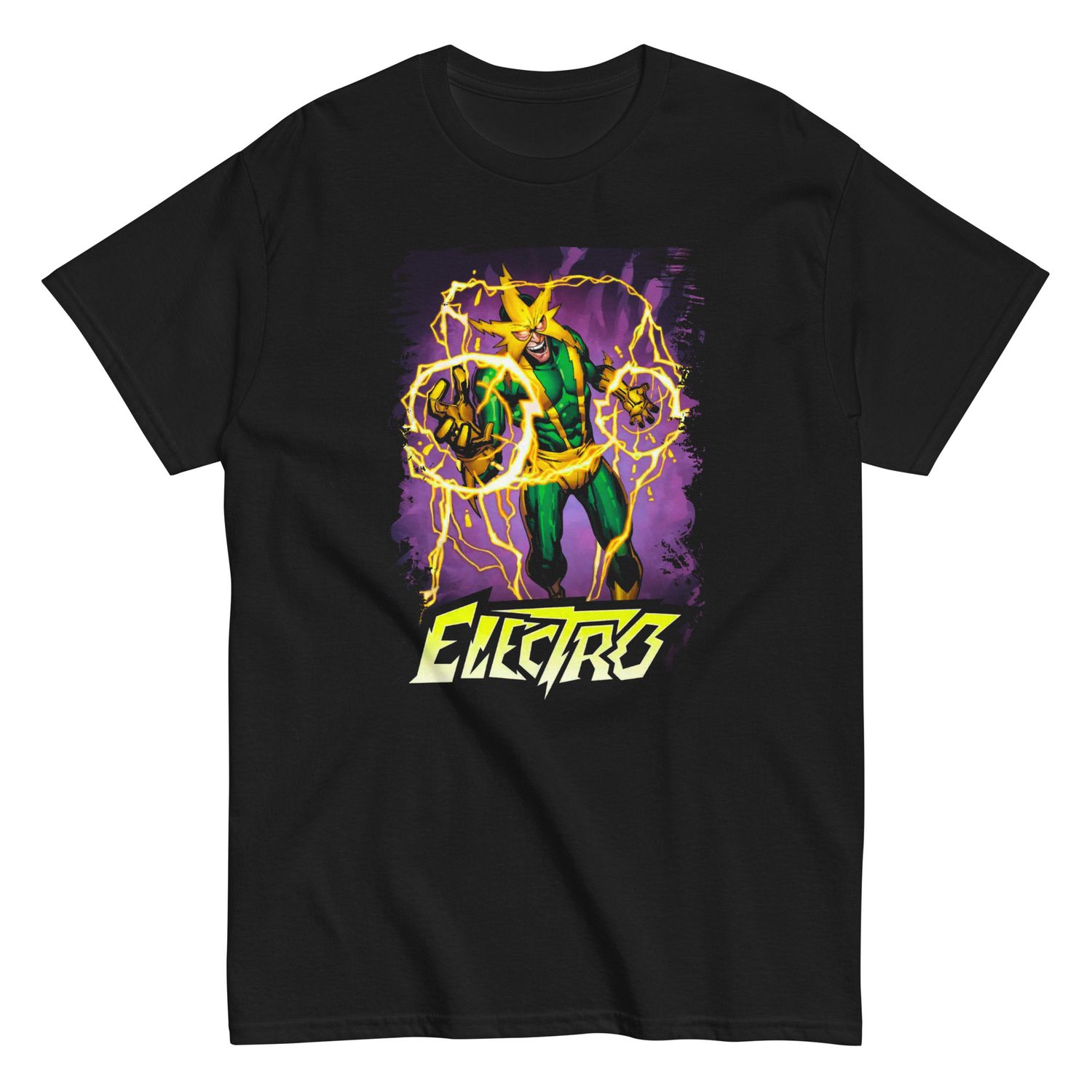 Electro Animated Mens T Shirt Black Retro Pop Classics