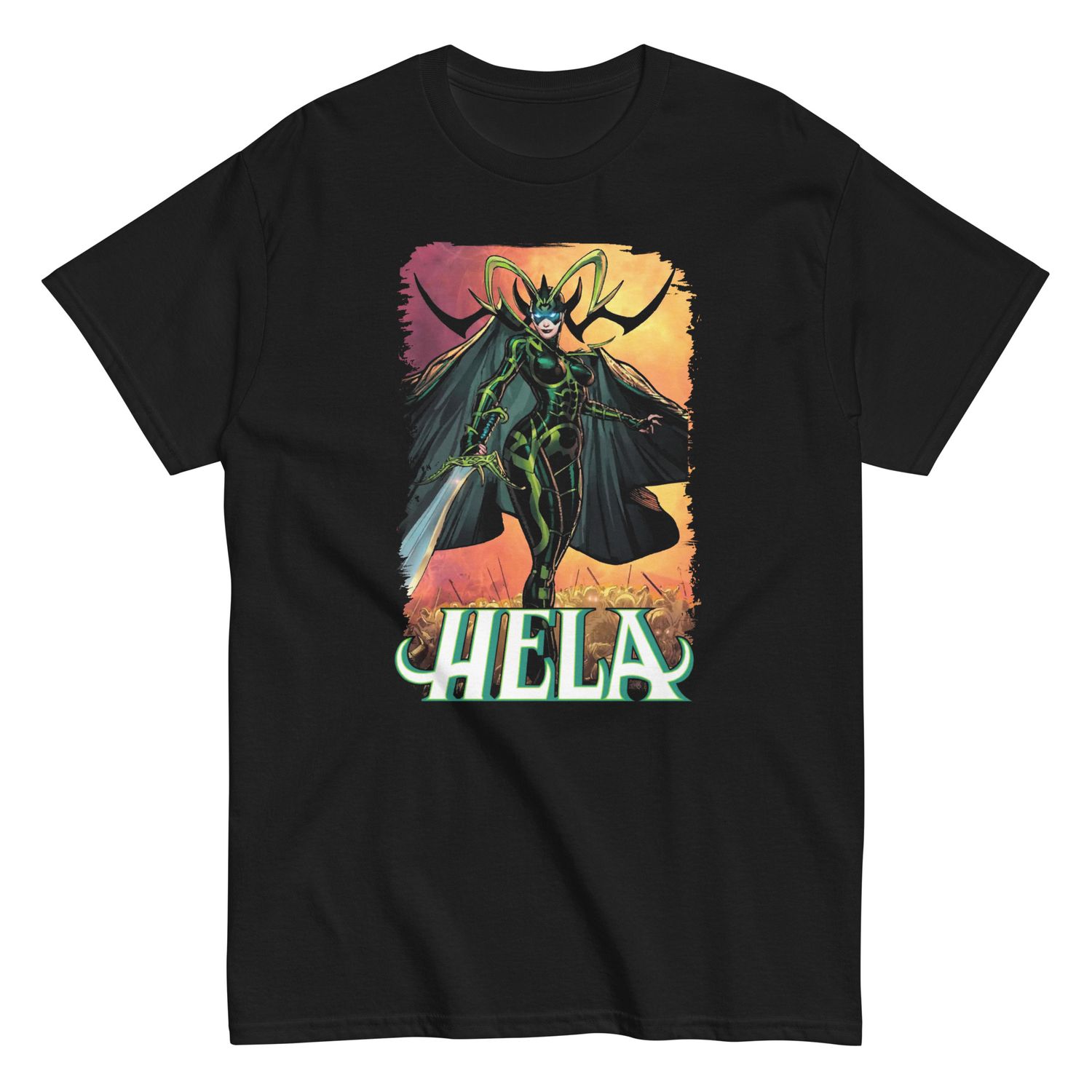Hela Animated Mens T Shirt Black Retro Pop Classics