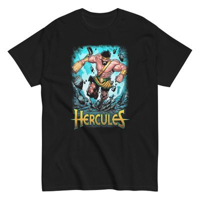 Hercules Animated Mens T Shirt Black Retro Pop Classics