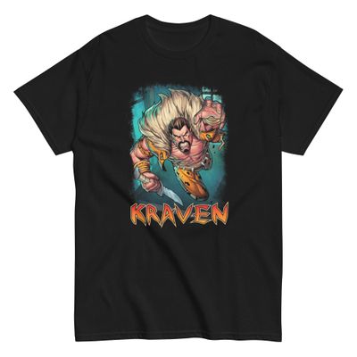 Kraven Animated Mens T Shirt Black Retro Pop Classics
