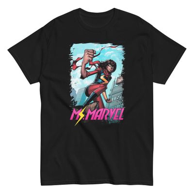 MS Marvel Animated Mens T Shirt Black Retro Pop Classics