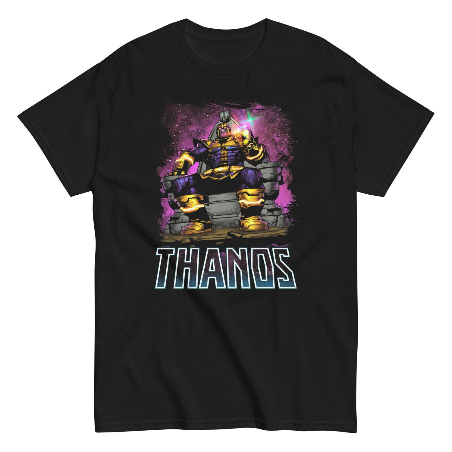 Thanos Animated Mens T Shirt Black Retro Pop Classics