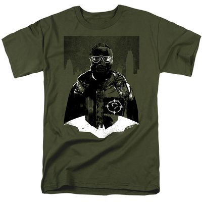 The Batman Noir Riddler Mens T Shirt Military Green Retro Pop Classics