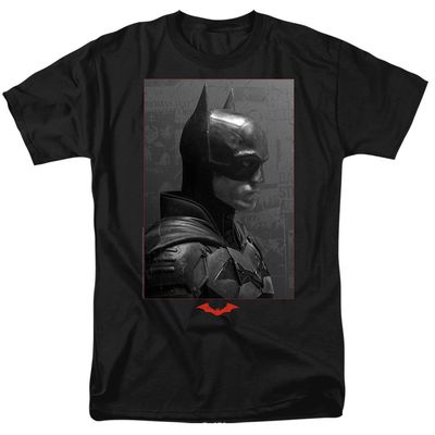 The Batman 2022 Worn Portrait Mens T Shirt Black Retro Pop Classics