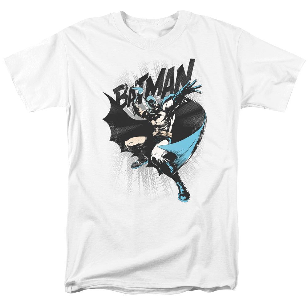 Batman Batarang Throw Mens T Shirt White Retro Pop Classics