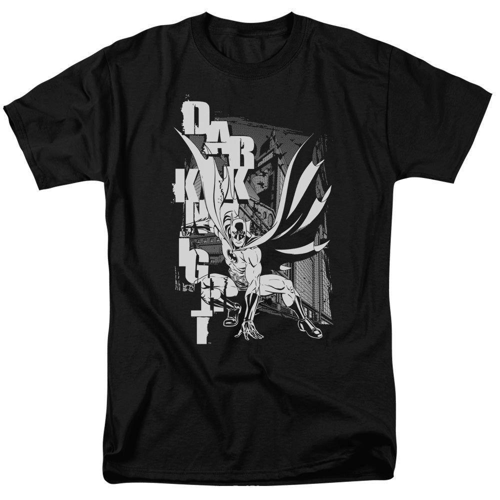 Batman Vertical Letters Mens T Shirt Black Retro Pop Classics