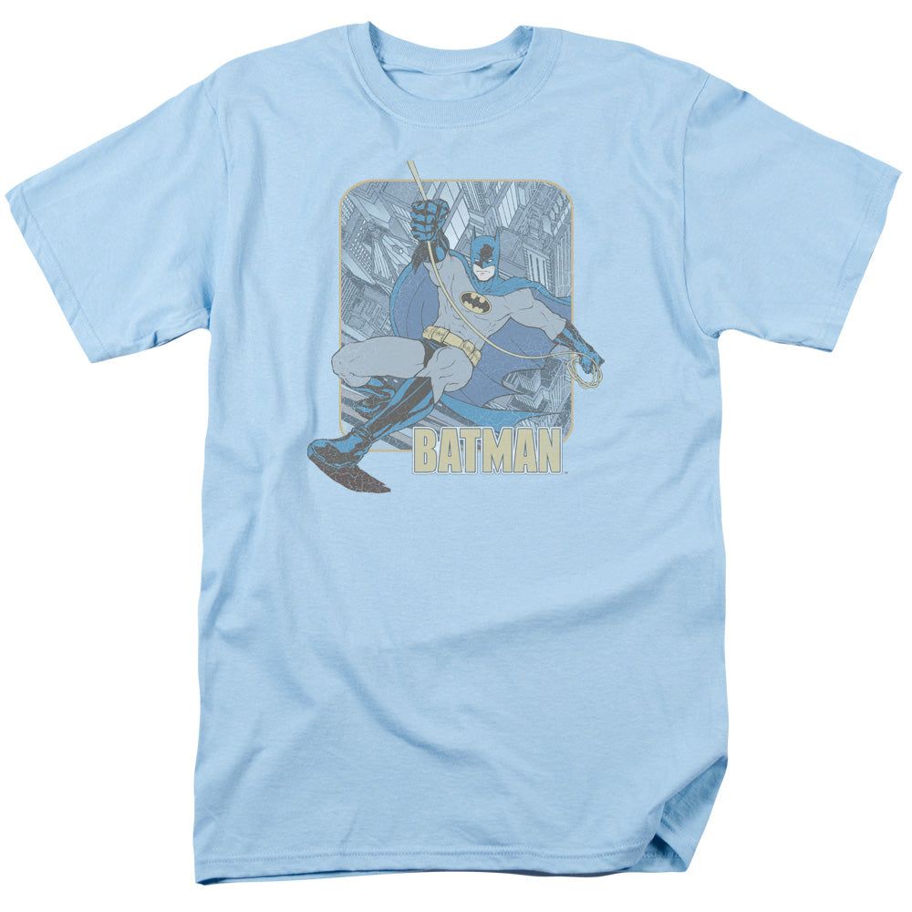 Batman Come Climb With Me Mens T Shirt Light Blue Retro Pop Classics