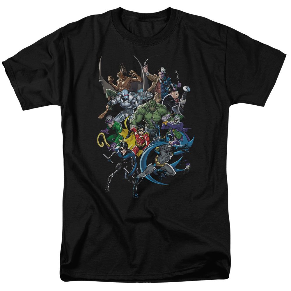 Batman Saints And Psychos Mens T Shirt Black Retro Pop Classics