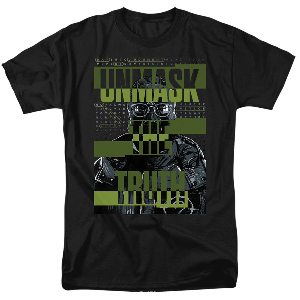 The Batman Unmask The Truth Mens T Shirt Black Retro Pop Classics