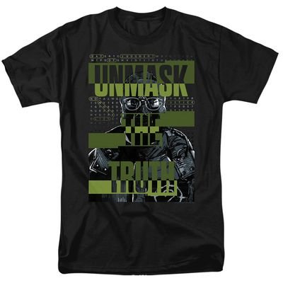 The Batman Unmask The Truth Mens T Shirt Black Retro Pop Classics