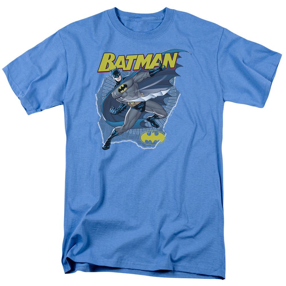 Batman Taste The Metal Mens T Shirt Carolina Blue Retro Pop Classics