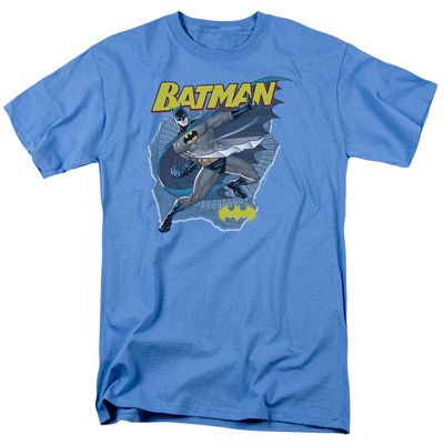 Batman Taste The Metal Mens T Shirt Carolina Blue Retro Pop Classics