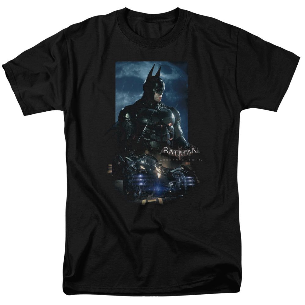 Batman Arkham Knight Batmobile Mens T Shirt Black Retro Pop Classics