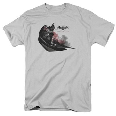 Batman Arkham City Ready To Pounce Mens T Shirt Silver Retro Pop Classics