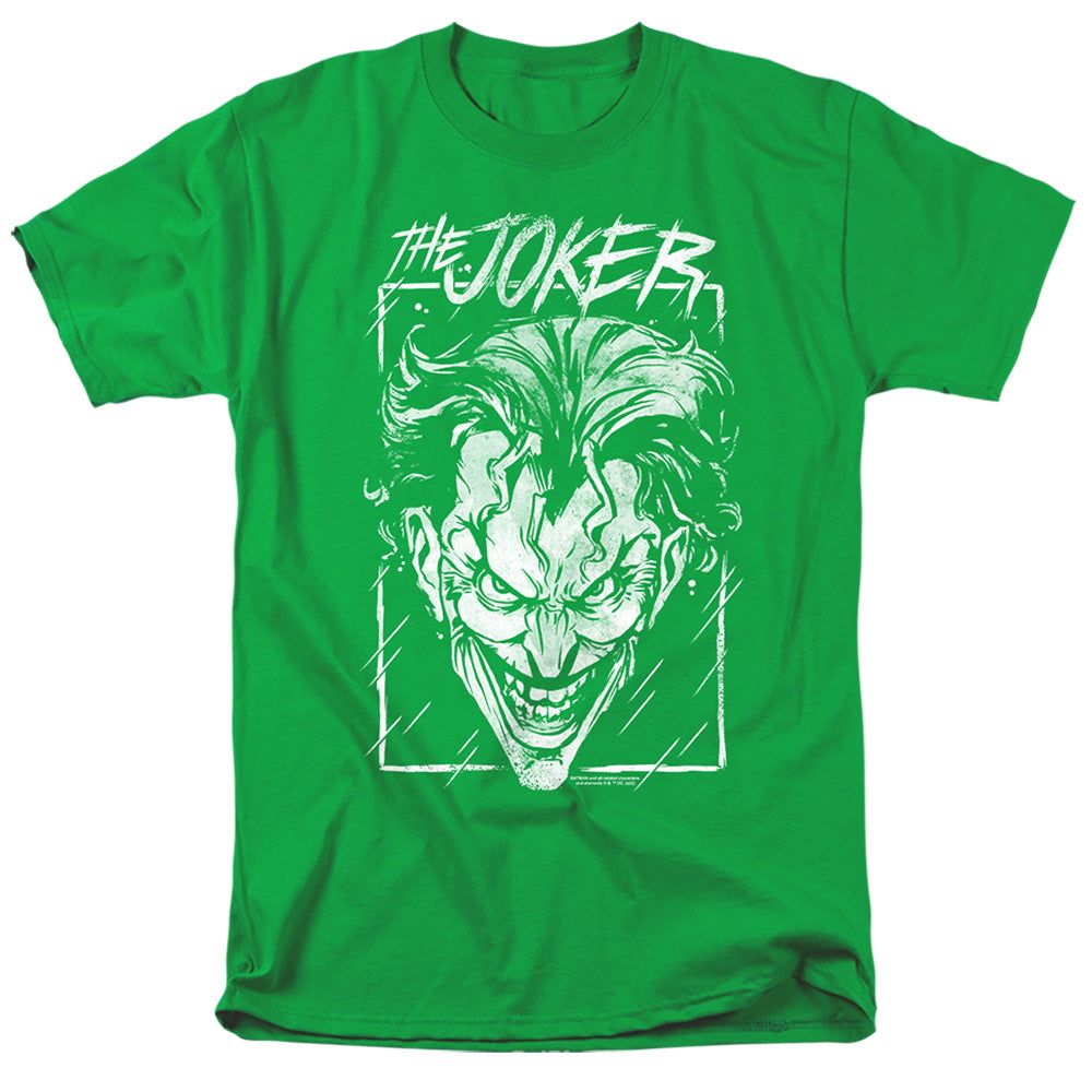 Batman Joker Storm On Green Mens T Shirt Kelly Green Retro Pop Classics