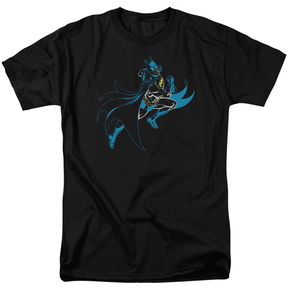Batman Neon Batman Mens T Shirt Black Retro Pop Classics