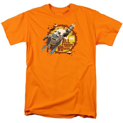 Batman All Treats Mens T Shirt Orange Retro Pop Classics