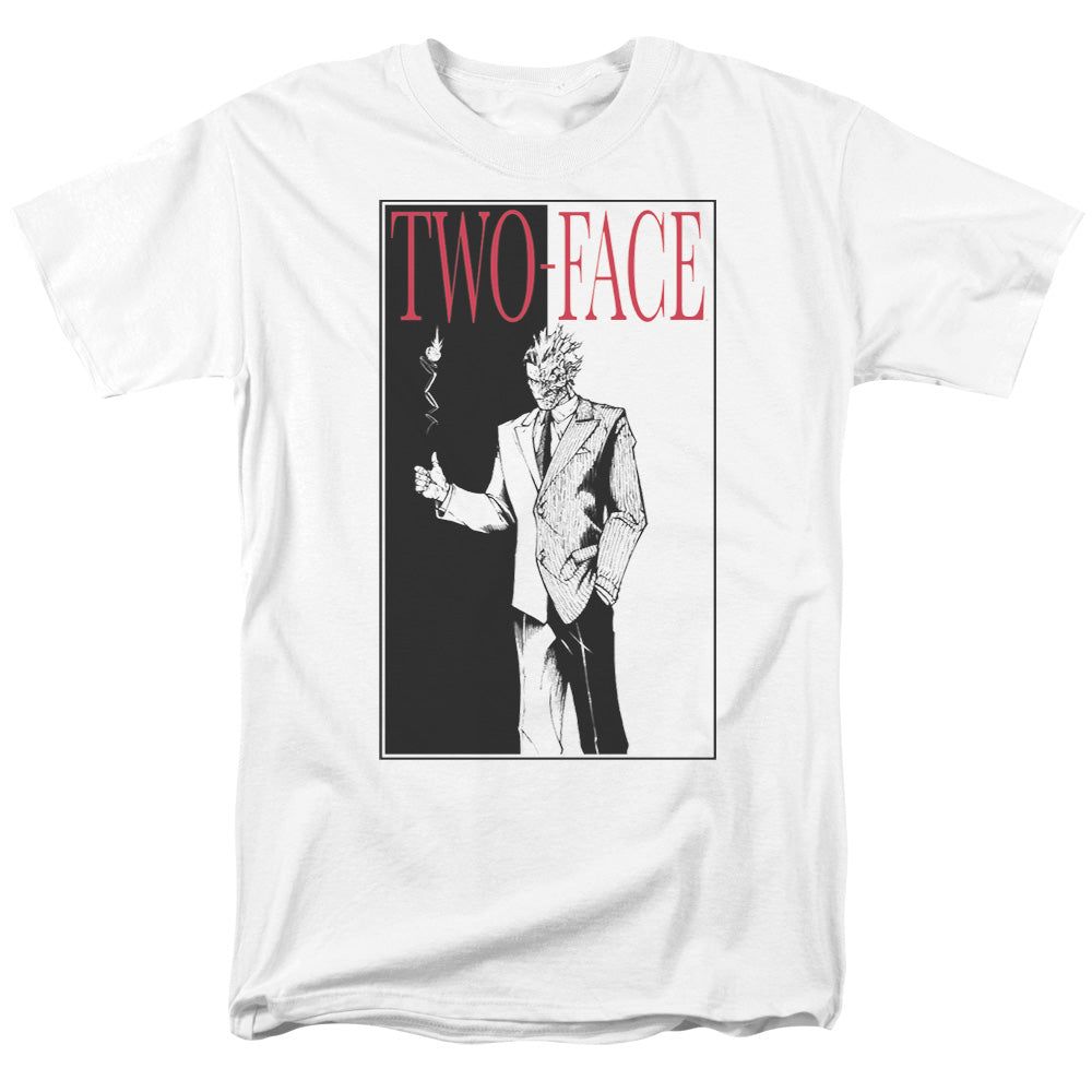 Batman Two Face Mens T Shirt White Retro Pop Classics