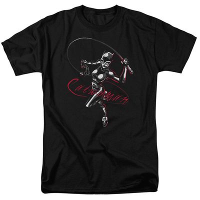 Batman Kiten With A Whip Mens T Shirt Black Retro Pop Classics