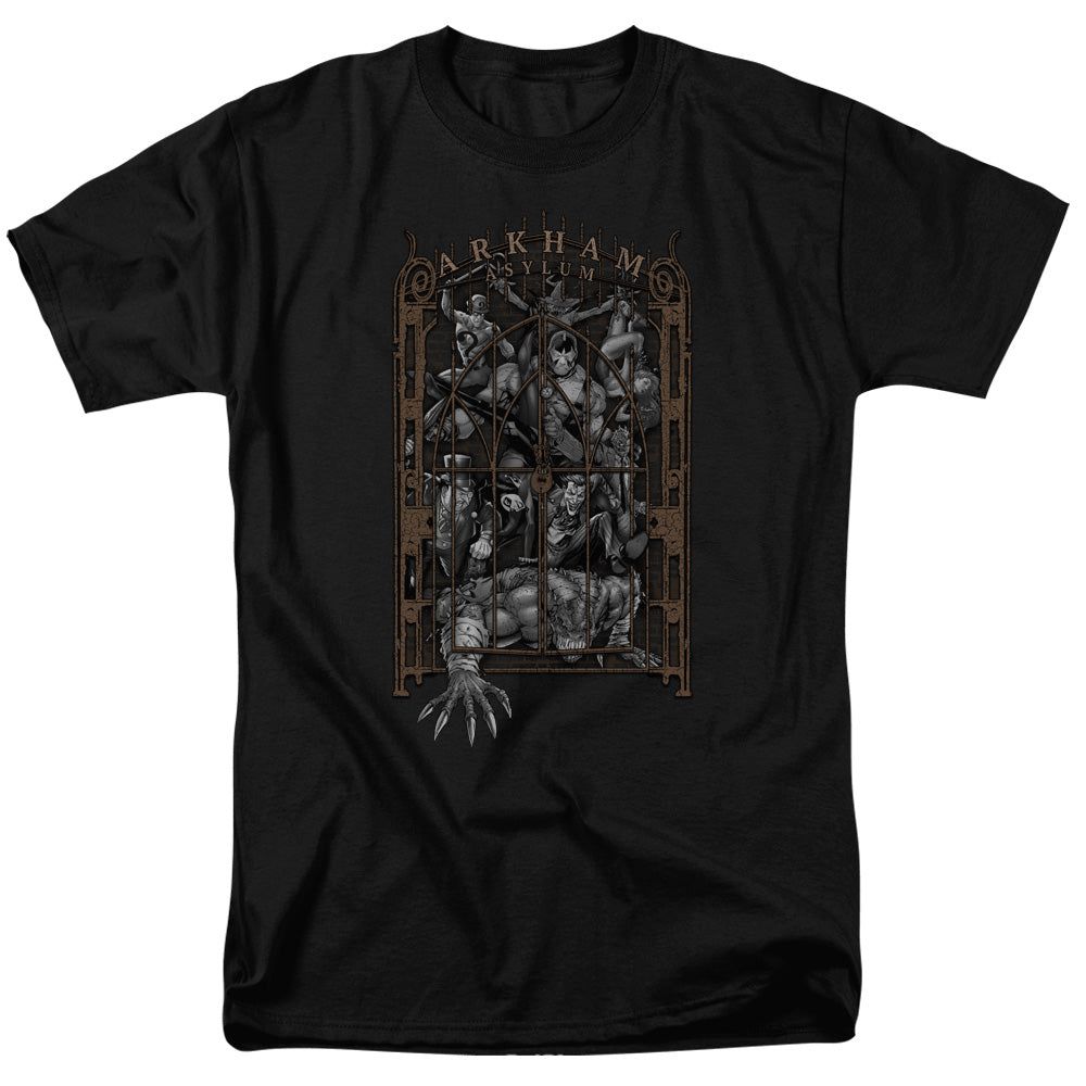 Batman Arkhams Gate Mens T Shirt Black Retro Pop Classics