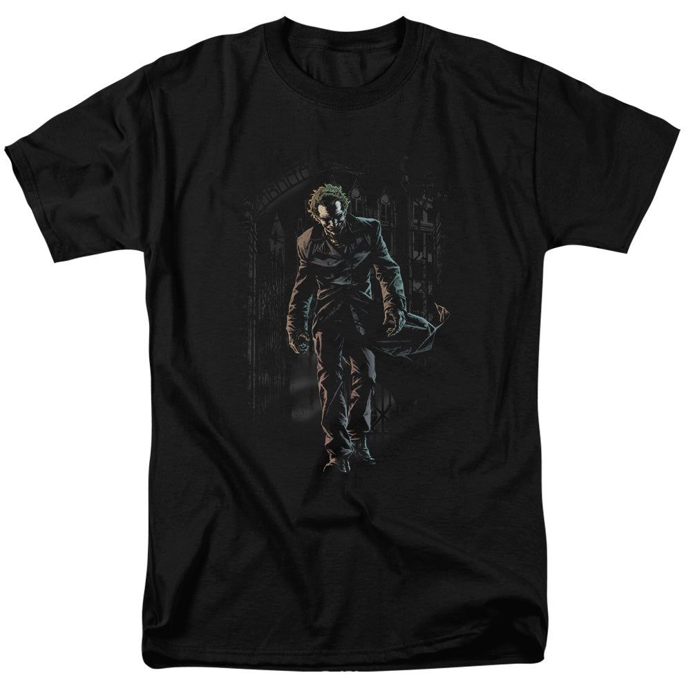 Batman Joker Leaves Arkham Mens T Shirt Black Retro Pop Classics