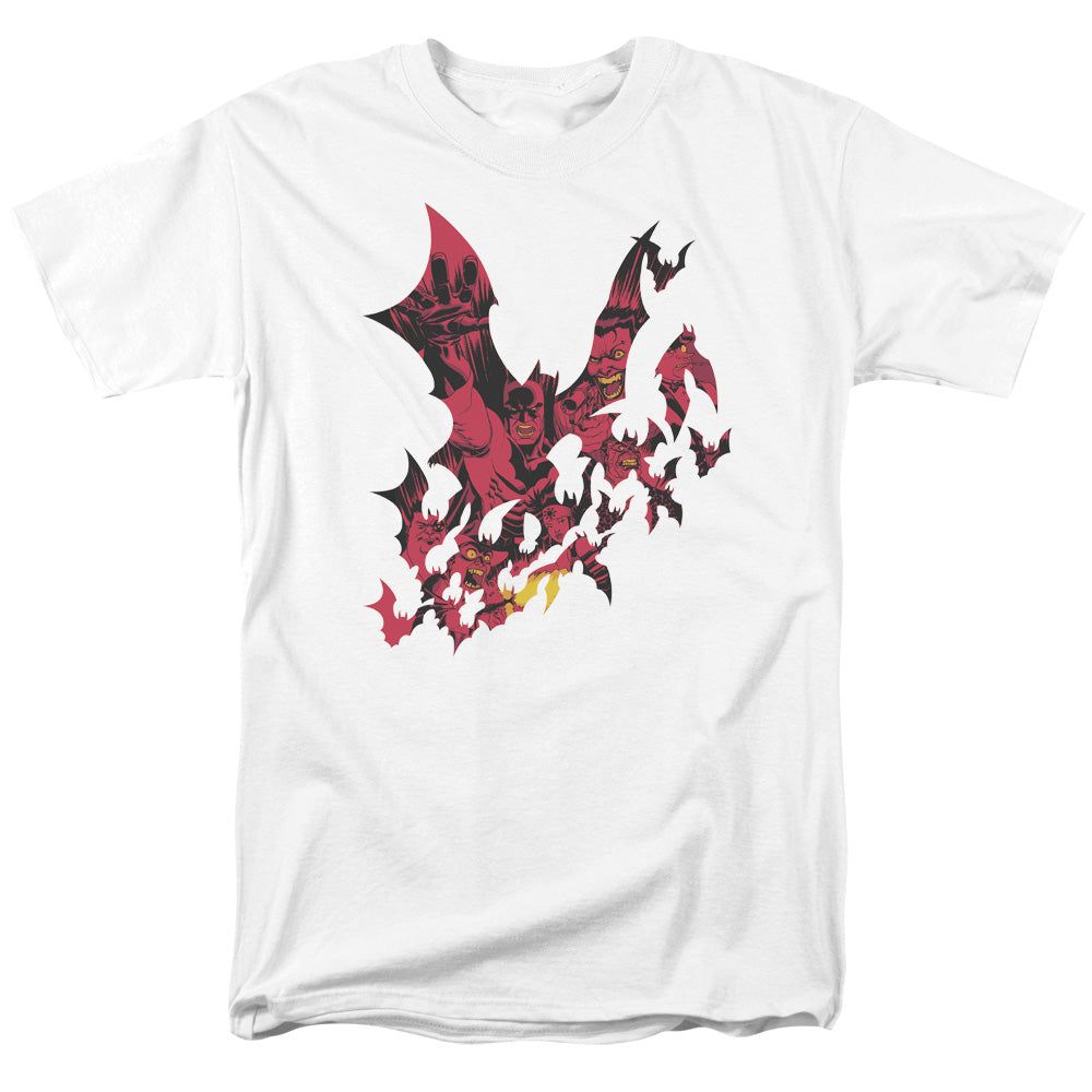 Batman Broken City Mens T Shirt White Retro Pop Classics