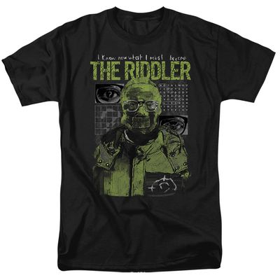 The Batman 2022 Riddler Illustration Mens T Shirt Black Retro Pop Classics