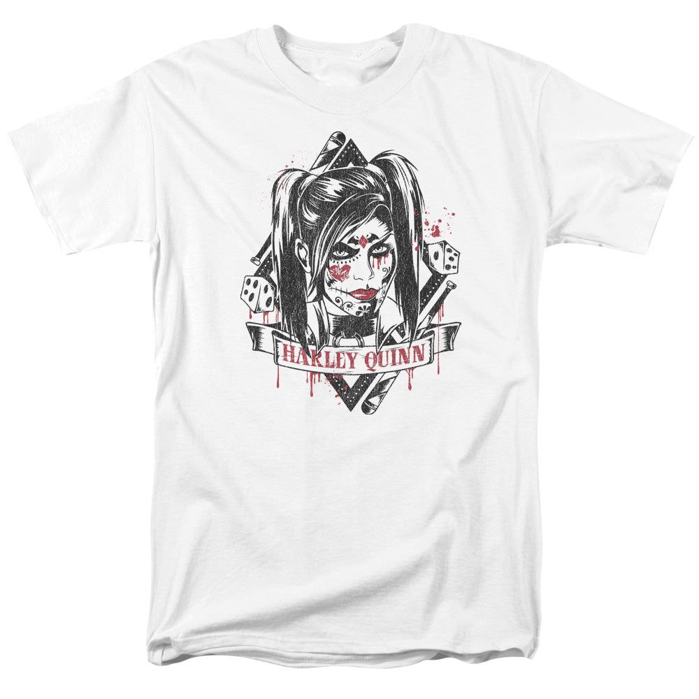 Batman Arkham Knight Sugar Quinn Mens T Shirt White Retro Pop Classics