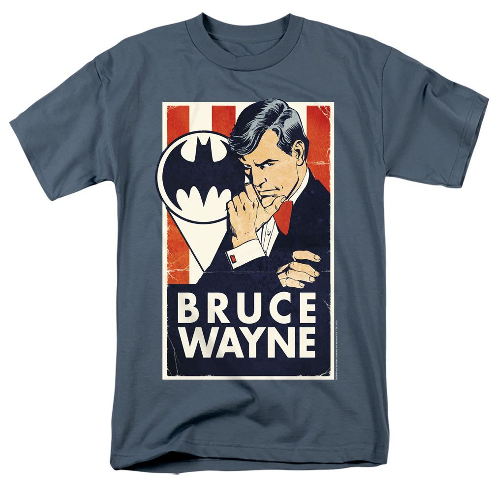 Batman Wayne For President Mens T Shirt Slate Retro Pop Classics