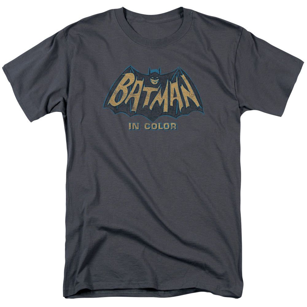 Batman Classic TV In Color Mens T Shirt Charcoal Retro Pop Classics