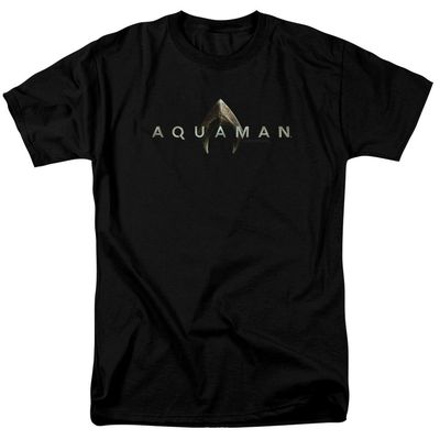 Aquaman Movie Logo Mens T Shirt Black Retro Pop Classics