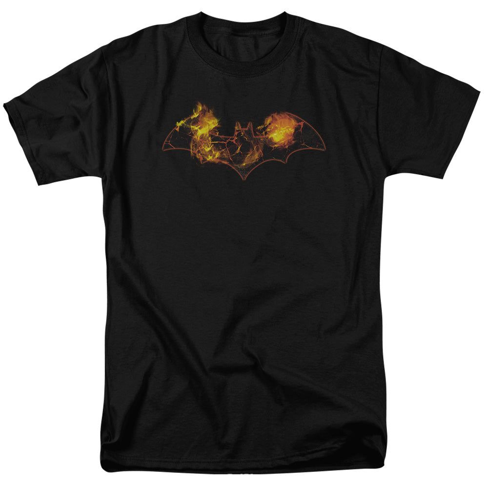 Batman Molten Logo Mens T Shirt Black Retro Pop Classics