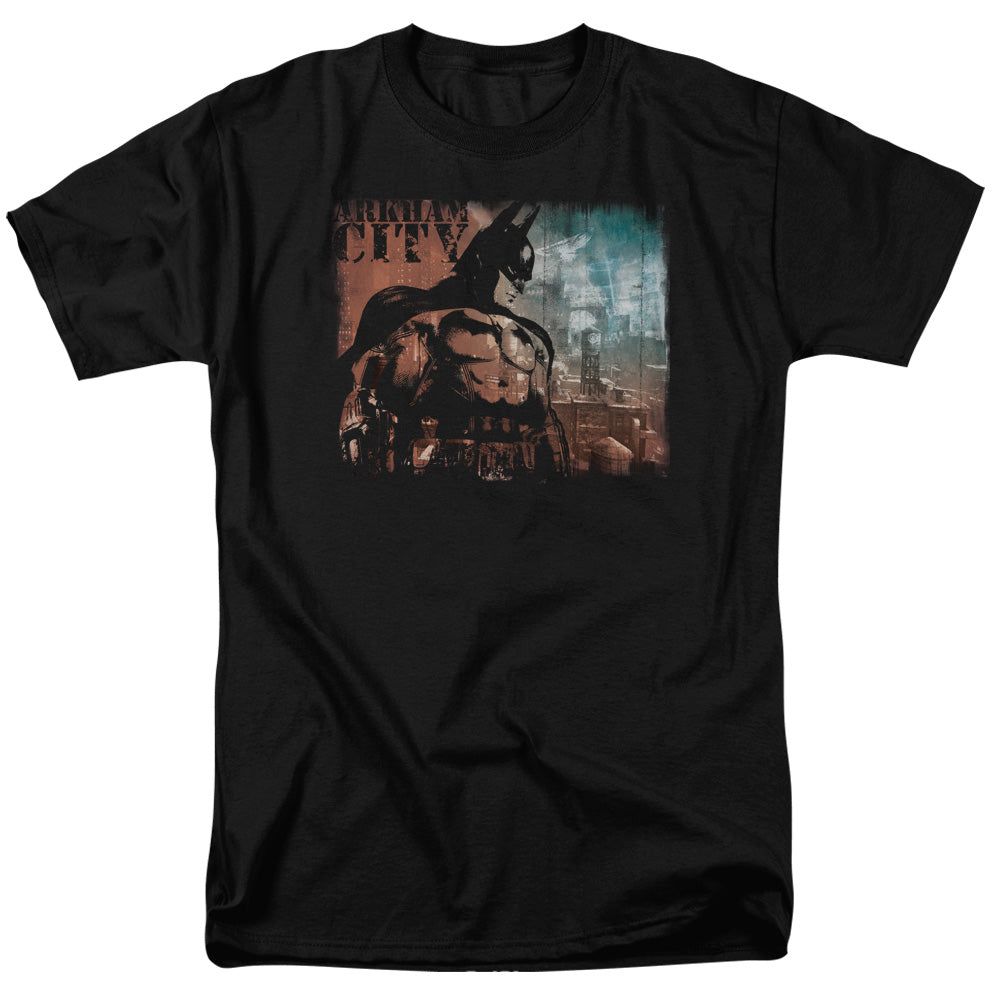 Batman Arkham City City Knockout Mens T Shirt Black Retro Pop Classics
