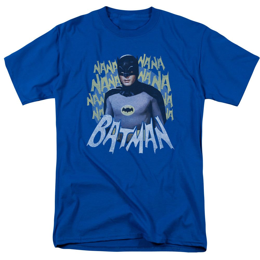 Batman Classic TV Theme Song Mens T Shirt Royal Blue Retro Pop Classics