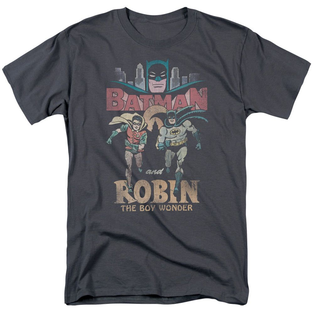 Batman Classic TV Classic Duo Mens T Shirt Charcoal Retro Pop Classics