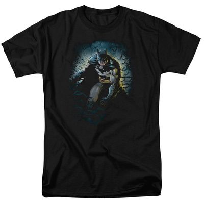 Batman Bat Cave Mens T Shirt Black Retro Pop Classics