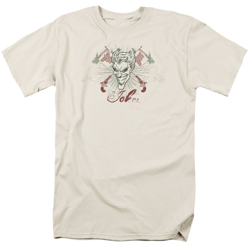 Batman The Jokes On You Mens T Shirt Cream Retro Pop Classics