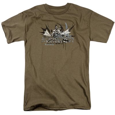 Batman Dark Knight Graffiti Mens T Shirt Safari Green Retro Pop Classics