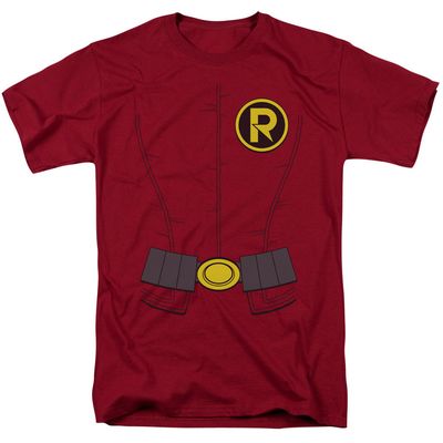 Batman New Robin Uniform Mens T Shirt Cardinal Retro Pop Classics