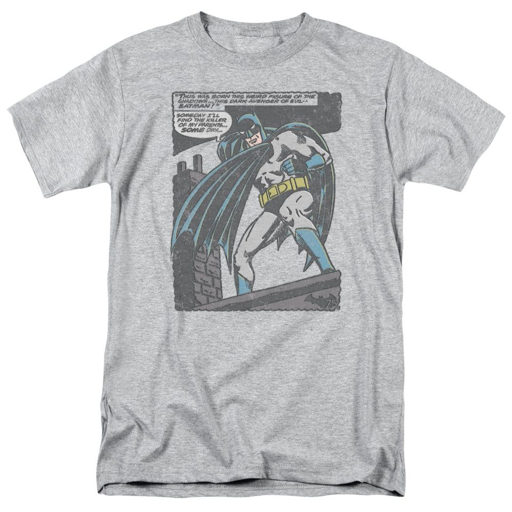 Batman Bat Origins Mens T Shirt Athletic Heather Retro Pop Classics