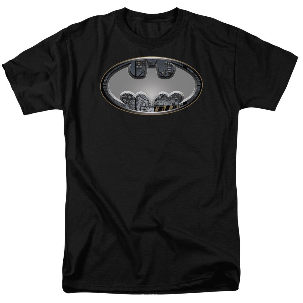 Batman Steel Wall Shield Mens T Shirt Black Retro Pop Classics