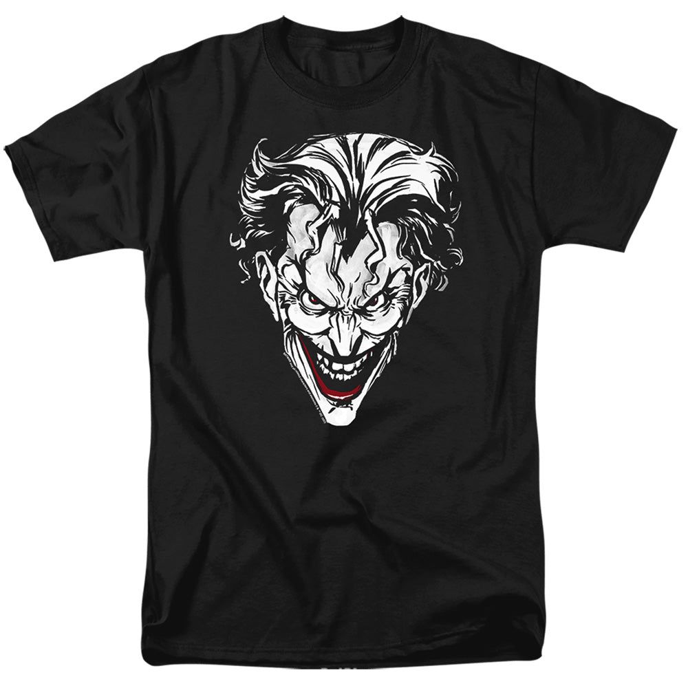 Batman Joker Red On Black Mens T Shirt Black Retro Pop Classics