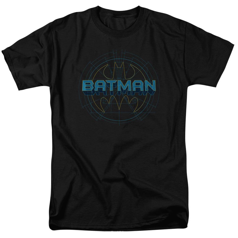 Batman Bat Tech Logo Mens T Shirt Black Retro Pop Classics