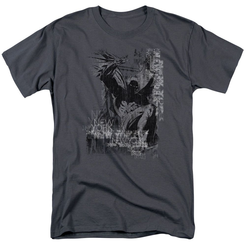 Batman The Knight Life Mens T Shirt Charcoal Retro Pop Classics
