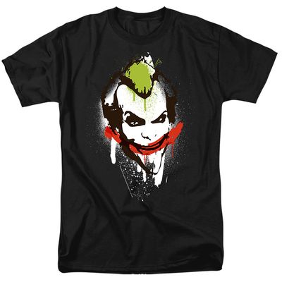 Batman Joker Big Face Mens T Shirt Black Retro Pop Classics