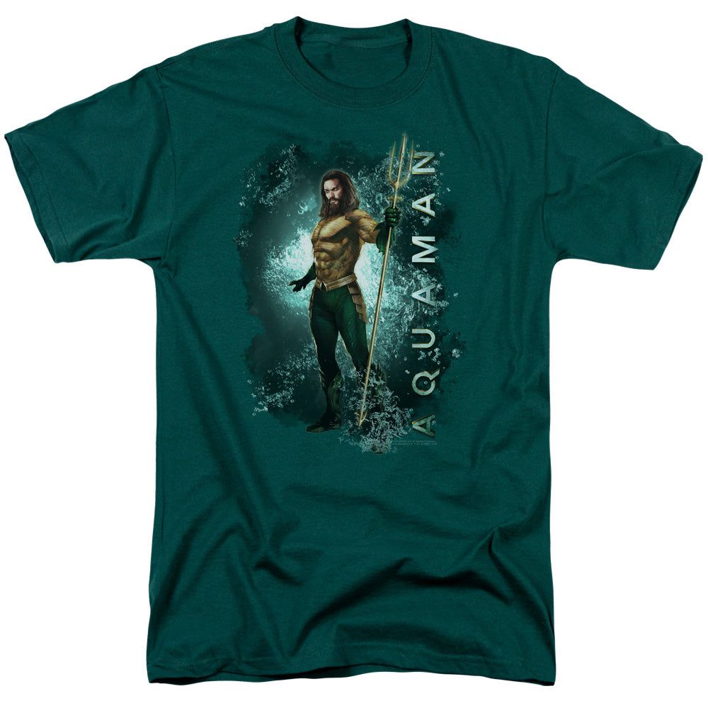 Aquaman Movie Marine Life Mens T Shirt Hunter Green Retro Pop Classics