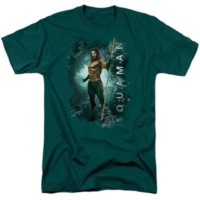 Aquaman Movie Marine Life Mens T Shirt Hunter Green Retro Pop Classics