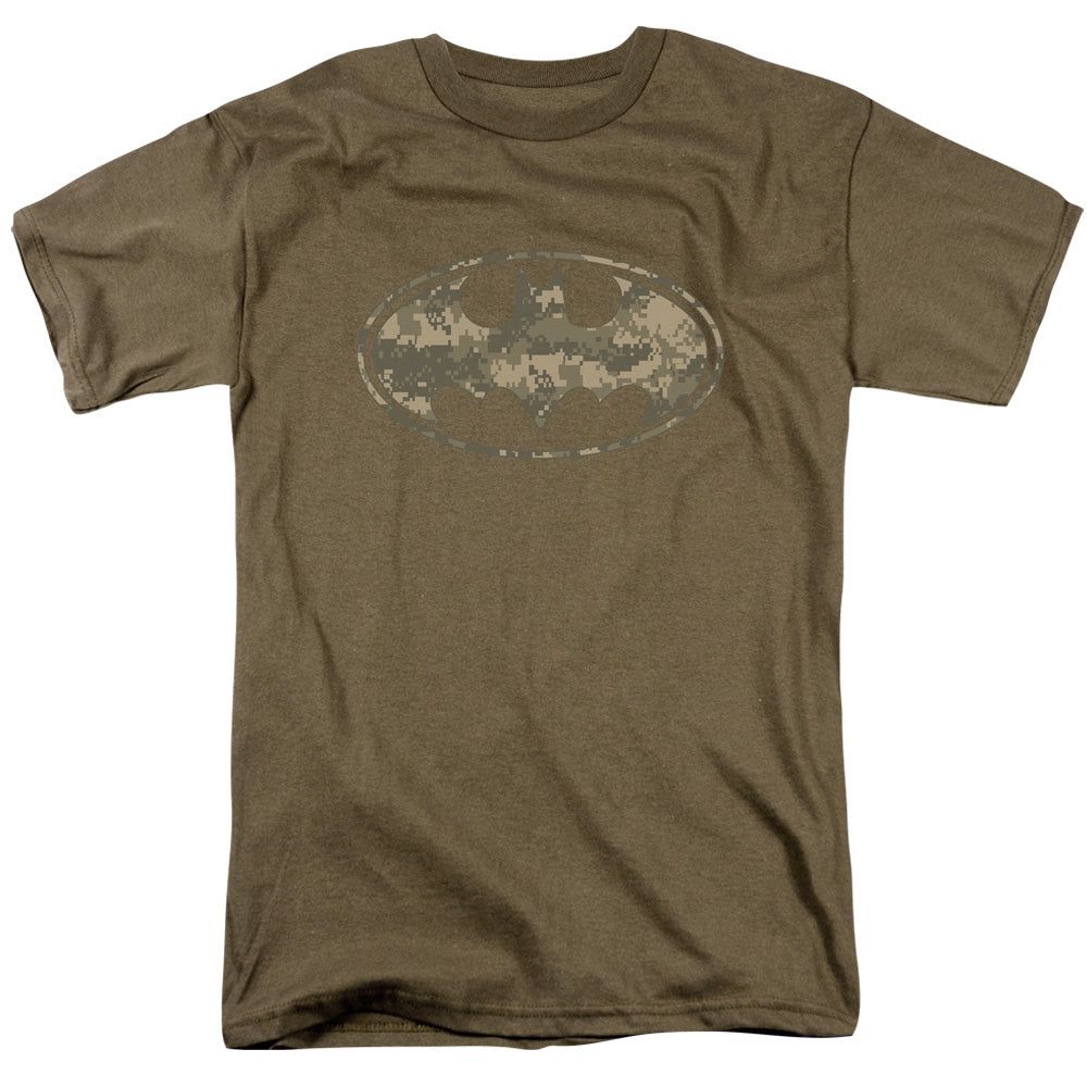 Batman Army Camo Shield Mens T Shirt Safari Green Retro Pop Classics